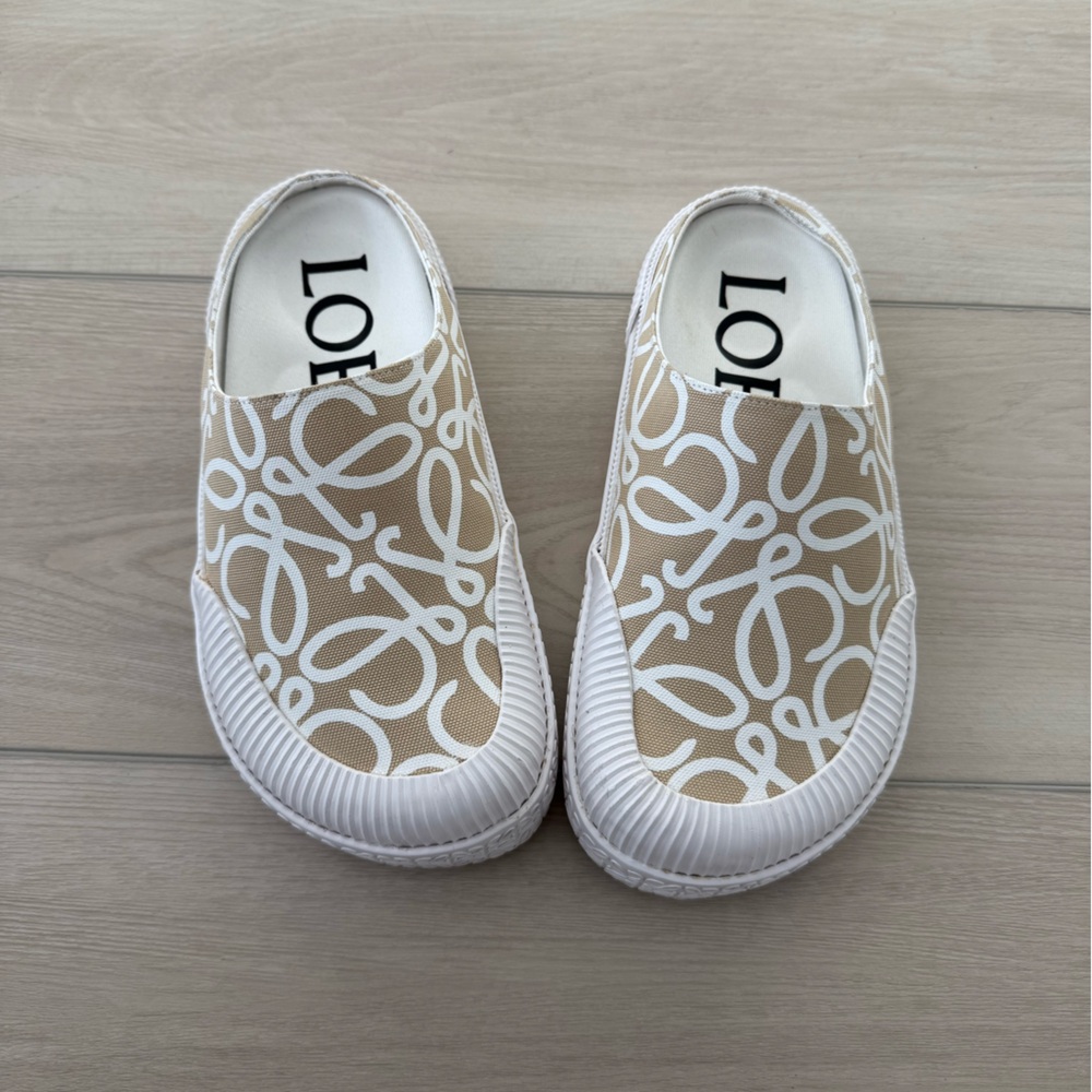 Loewe Canvas Printed Mules